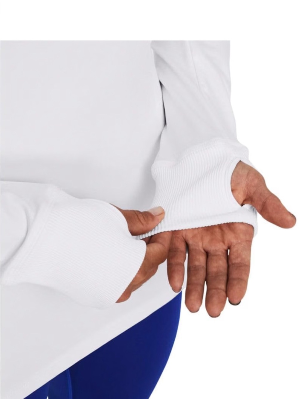 BRAND NEW women under armour coldgear infrared funnel long sleeve white top L - Picture 3 of 9